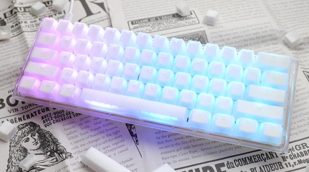 Compact 60% Gaming Toetsenbord Mini met RGB Verlichting - US Layout