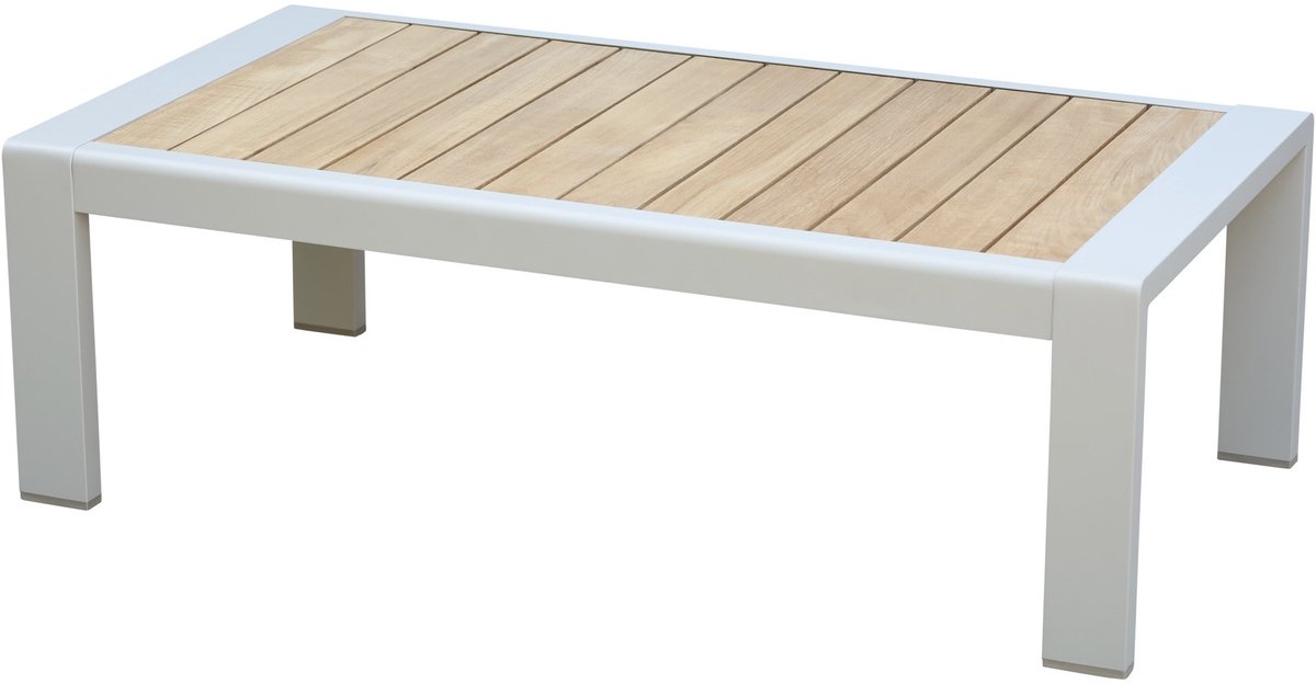 Ripasso lounge tuintafel latte aluminium teakblad 116x62xH38 cm