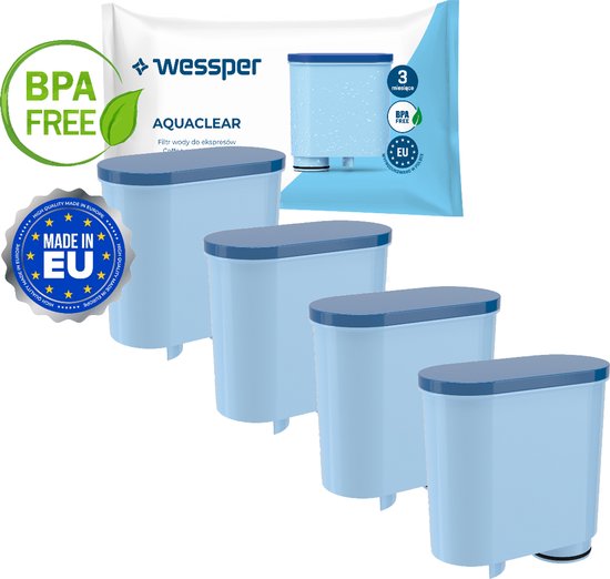Waterfilter compatibel met Philips AquaClean CA6903/10 CA6903/22 CA6903 kalkfilter, Aqua Clean filterpatroon voor Saeco en Philips volautomatische espressomachines - 4 stuks