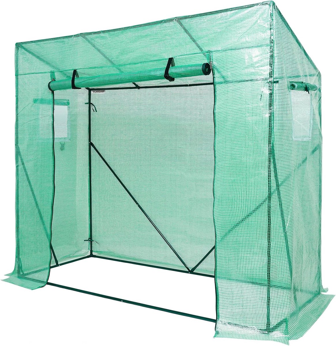 Famanu - Kas Tuin Kweekhuis Met Versterkte Cover & Frame 200L x 80W x cm Herbruikbaar