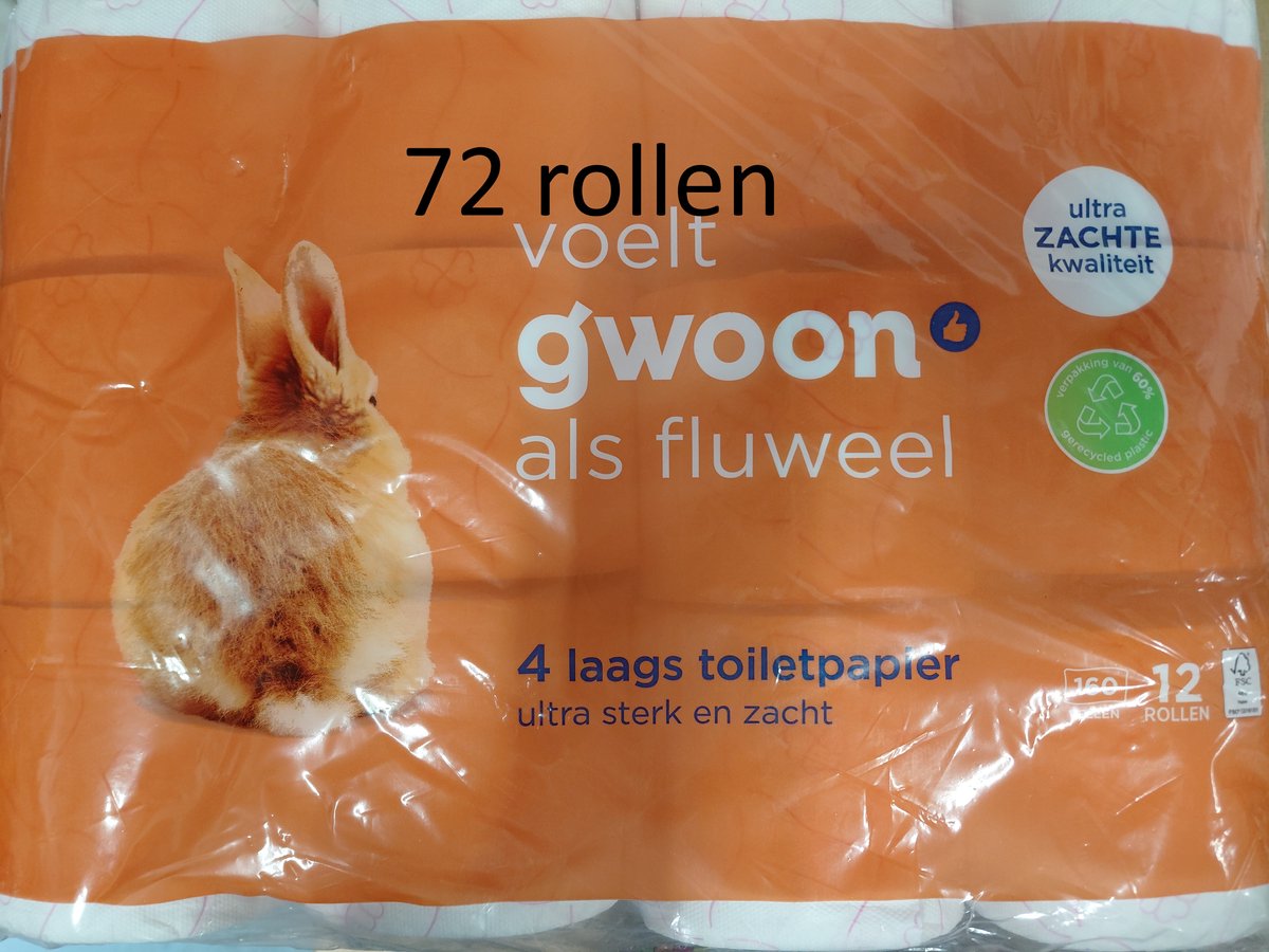 Gwoon G'woon - Toiletpapier 4-laags - 72 rollen