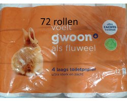 Gwoon G'woon - Toiletpapier 4-laags - 72 rollen