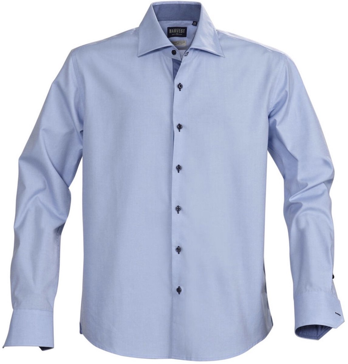 James Harvest Baltimore Single Color Overhemd – Lichtblauw – Maat L