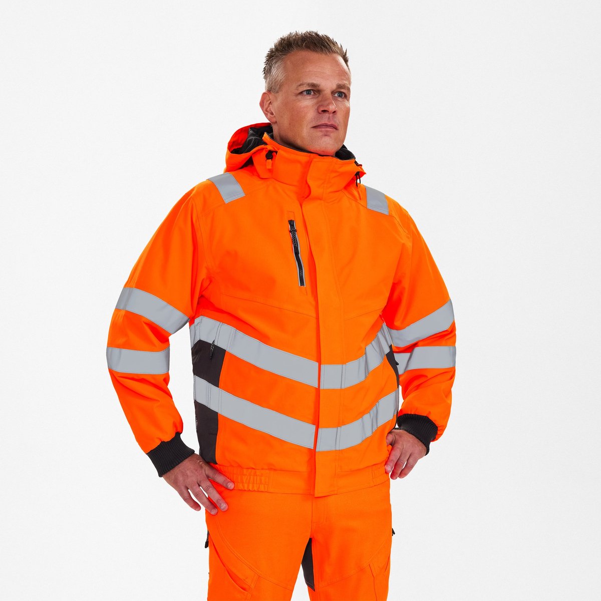 Engel Safety pilot jack 1246-930 - Hi-vis Orange / Anthracite Grey - 3XL