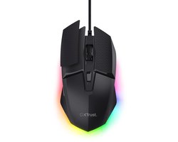 Trust GXT 121 Felox+ - Gaming Muis - Bedrade Gaming Muis - Met RGB Verlichting - Incl. Griptape - Zwart