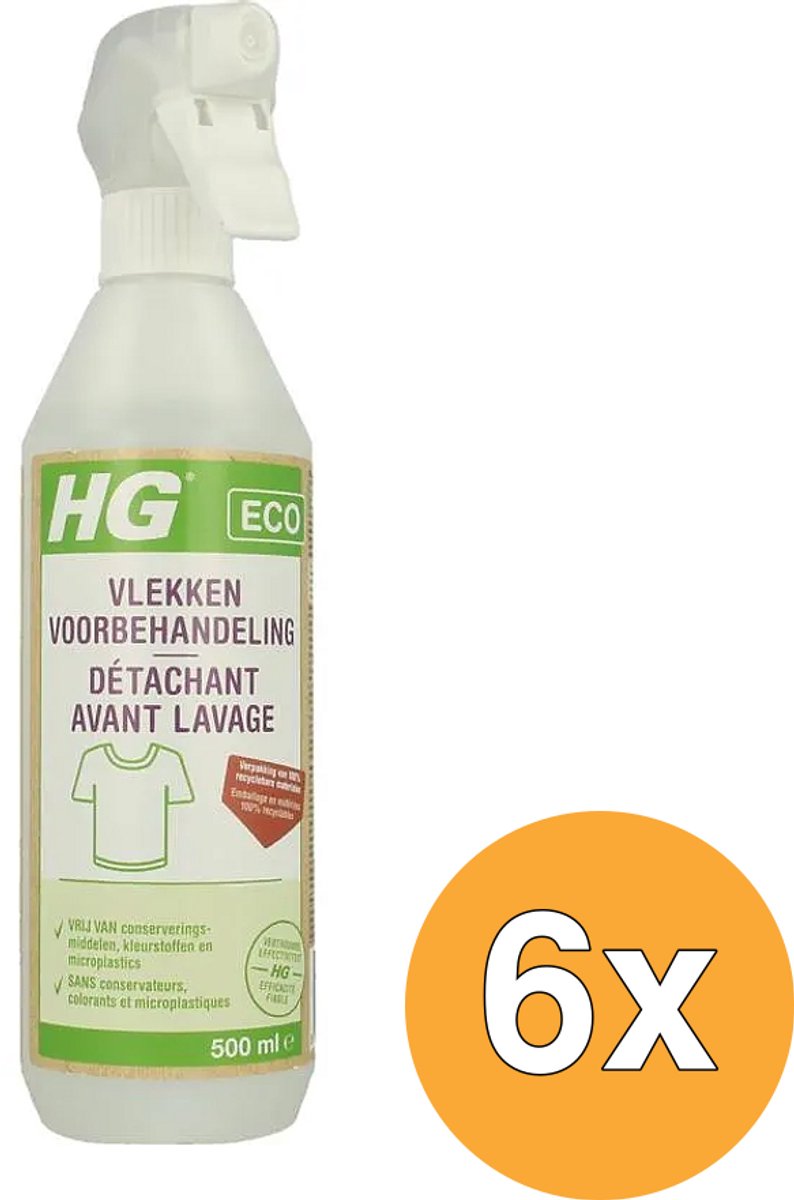6x HG Eco Vlek Voorbehandeling (500 ml)
