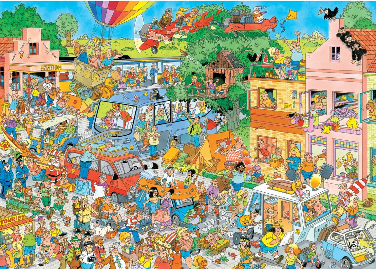 Jan van Haasteren - De Muziekwinkel & Vakantiekriebels - 2 x 1000 stukjes - Puzzel — afbeelding 3