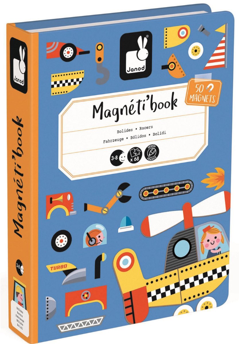 Janod - Magnetibook - Racers - Magneetboek Speelset — afbeelding 12