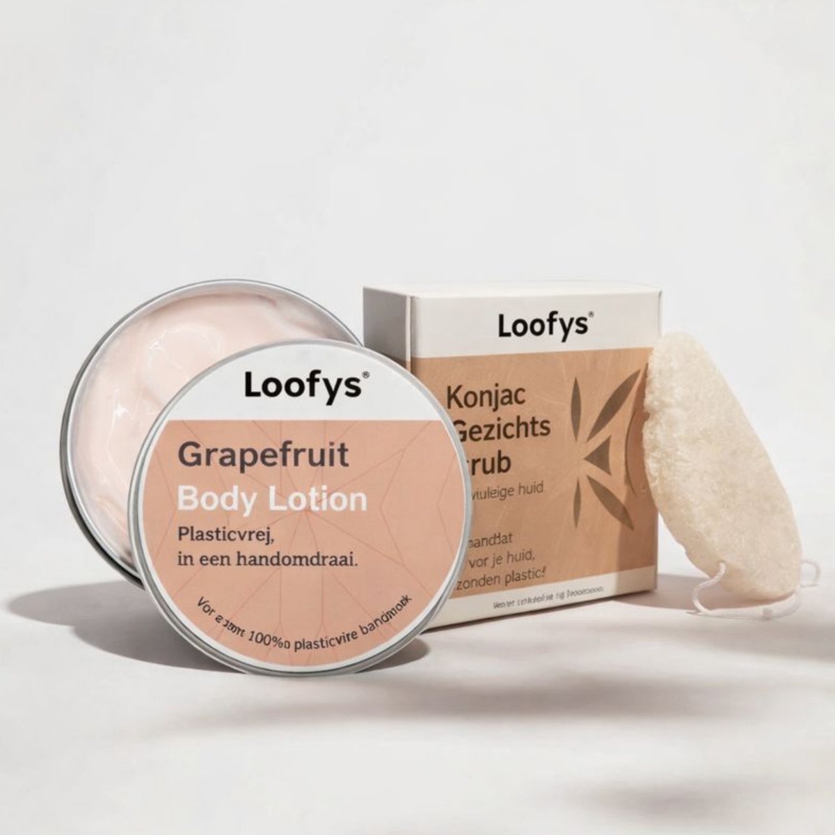 Verwen & Relax Cadeauset – Bodylotion 150ml + Konjac Gezichtsspons - Grapefruit