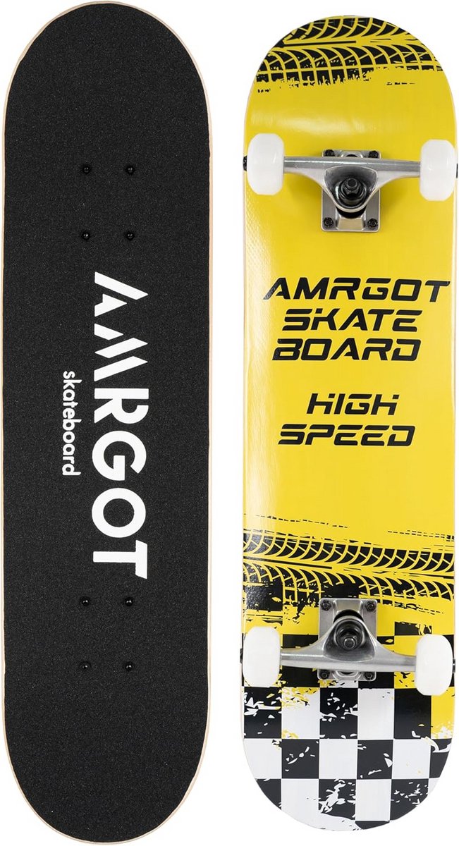 Compleet Skateboard voor Beginners en Gevorderden - 31 Inch Dubbele Kicktail