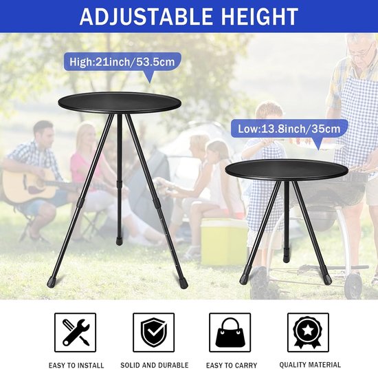 Draagbare Ultralichte Campingtafel - Compact en Opvouwbaar met Draagtas voor Buitenactiviteiten van Merkloos — afbeelding 2
