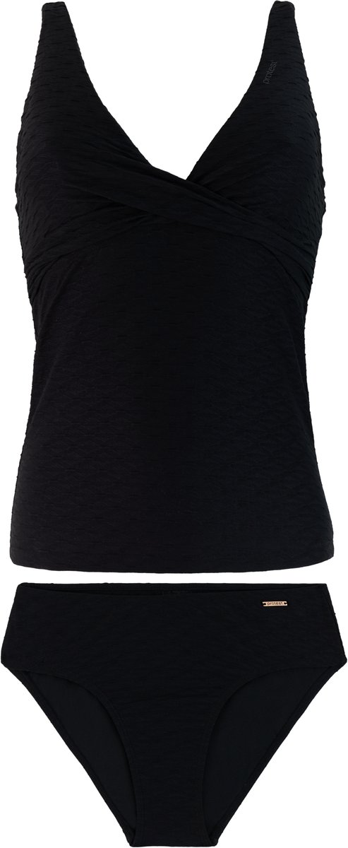 Protest PRTGails - Tankini set Dames - Normale pasvorm - Uitneembare vulling - Hoge taille - Volledige dekking - Zwart