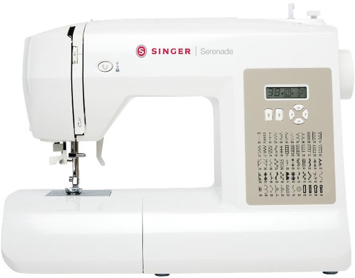 SINGER Naaimachine Serenade 660L - computernaaimachine - 60 naaiprogramma’s - lichtgewicht - gemakkelijk in te rijgen - voor alledaags en decoratief naaiwerk