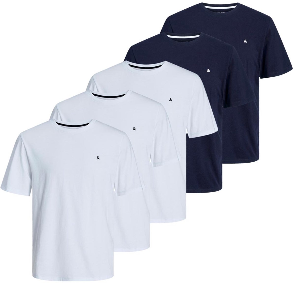 Jack & Jones Heren t-shirt 5 pack Essentials