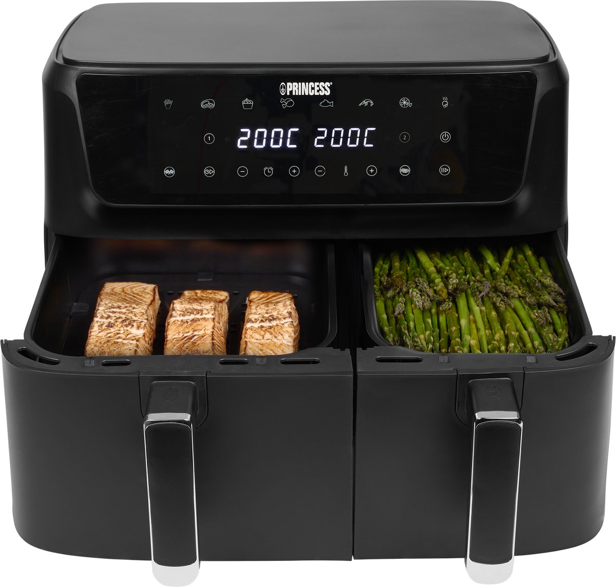 Princess 182470 Airfryer met Dubbele Mand 6,5L + 4,5L - afbeelding 2