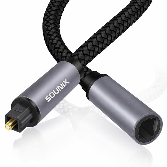 Sounix Toslink Optical Cable - Male naar Female - 2 meter - Digitale ...