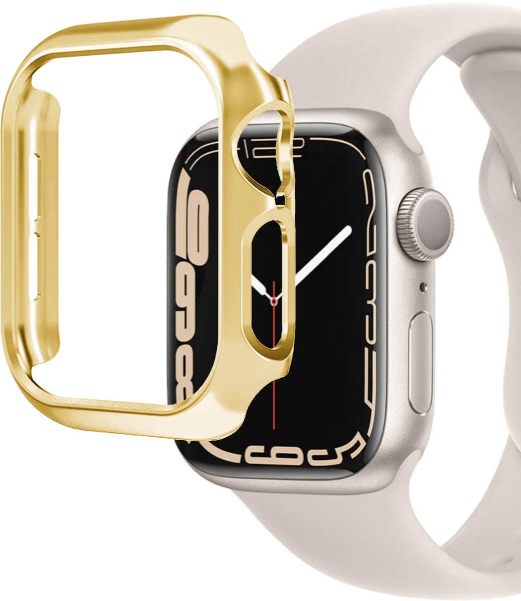MY PROTECT - Bumper Hoesje Geschikt Voor Apple Watch 41mm - Bescherm Case - Goud