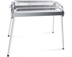 Trendello RVS 430 bbq houtskool - Barbecue houtskool - Houtskoolbarbecues - Verstelbare twee hoogte - Camping barbecues- Barbeque - Grilloppervlak (L x B) 60 x 26 cm