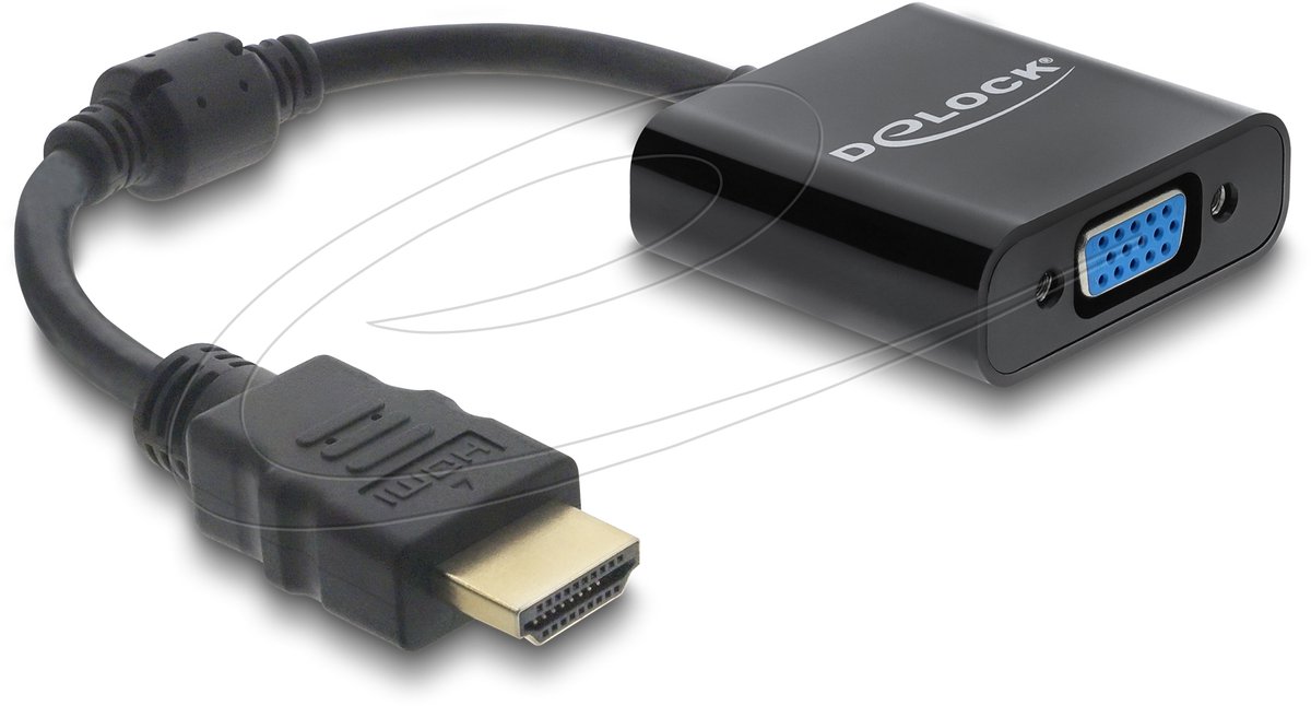 Delock Adapter HDMI male to VGA female black