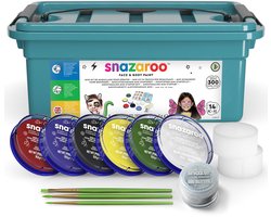 Snazaroo 1172018 Mini Starter Kit Aqua Schminke – Kinder & Volwassenen Schminke – Hypoallergeen – Halloween & Fasching – 14-delig