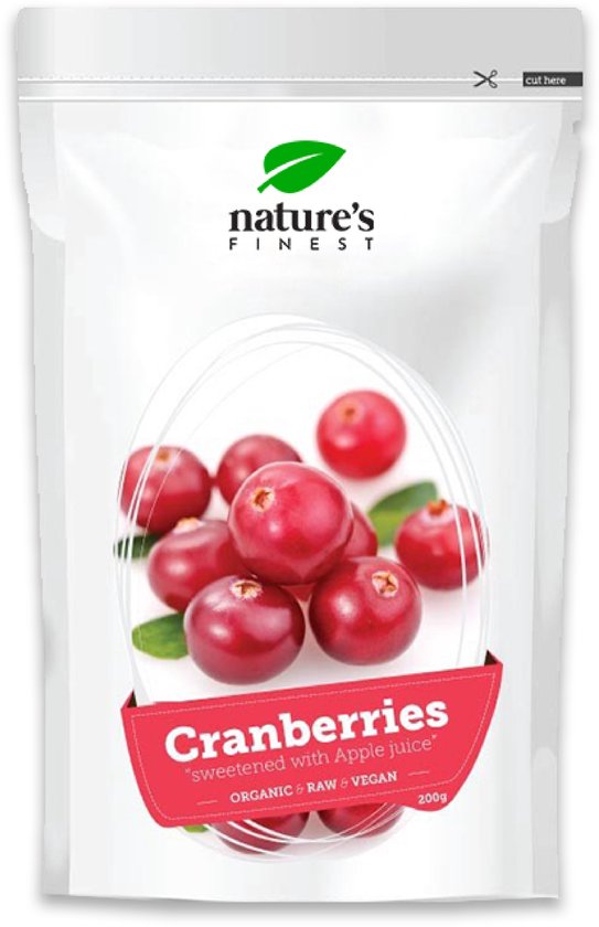 Nature’s Finest Cranberries Bio met Appelsap gezoet 200 Fruit