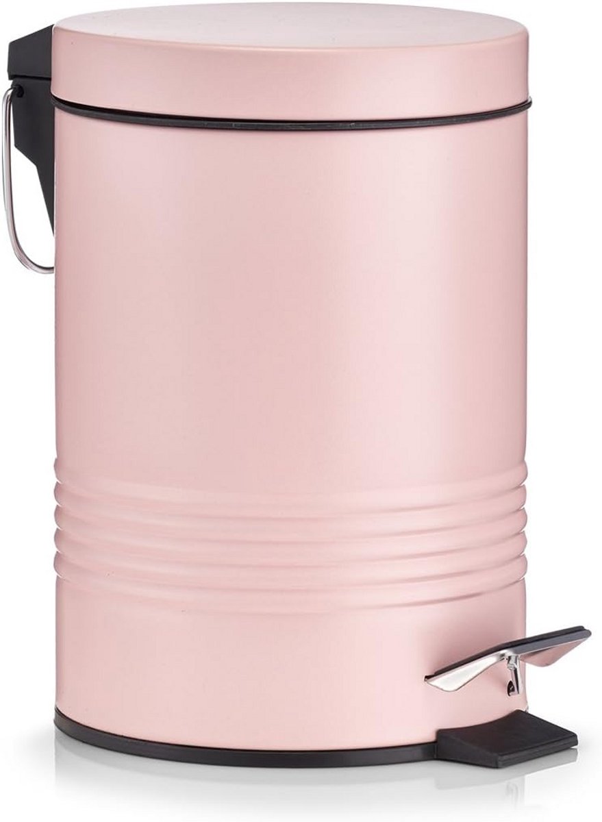 Kleine Pedaalemmer 3 Liter Metaal - Rosé Goud Badkamer of Toilet