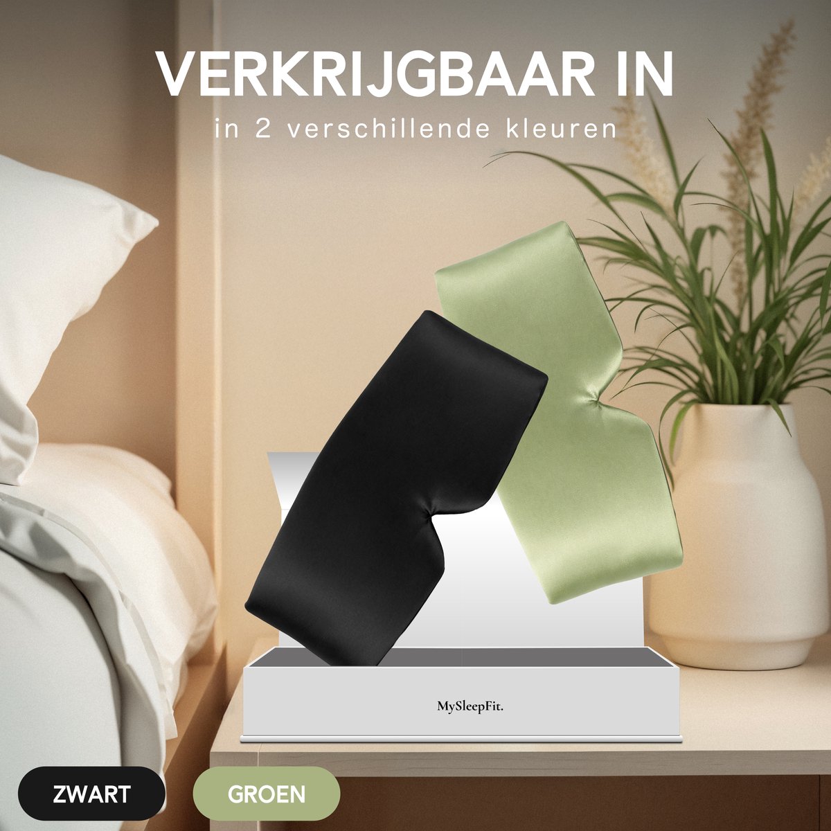 MySleepFit Luxe Slaapmasker van 100% Moerbei Zijde – 3D Ontwerp – Volledige Verduistering – Inclusief Geschenkdoos – Zwart — afbeelding 4