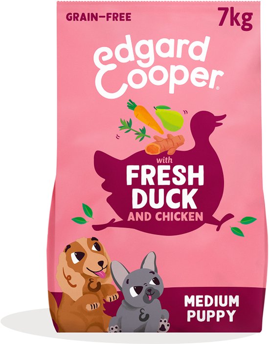 Edgard & Cooper Verse Scharreleend & kip Puppy - Hondenvoer - 7kg