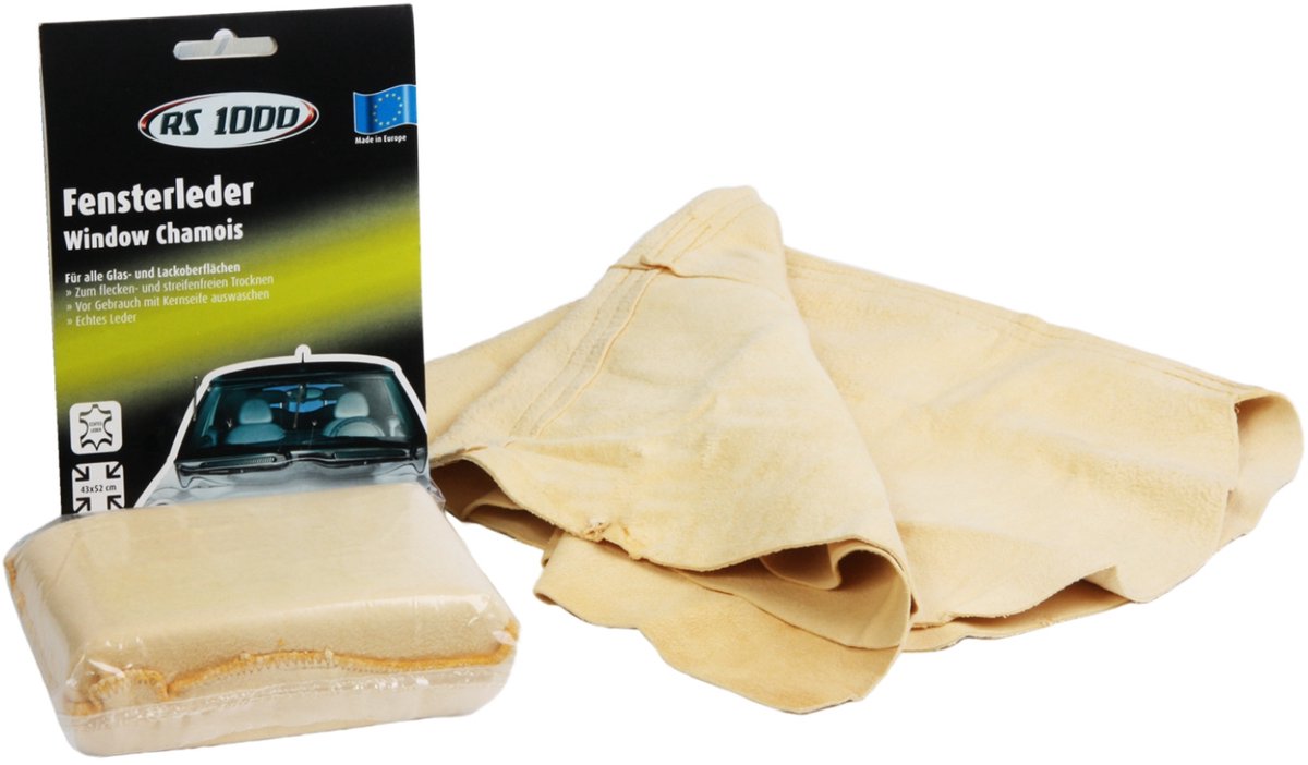 Auto-leder set droogdoek + spons raamleder absorberende doek reiniging PKW