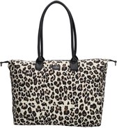 Charm London Buckingham Schoudertas 15,6 inch - Shopper - Laptoptas - Werktas - A4 - Praktisch - Luipaard Beige