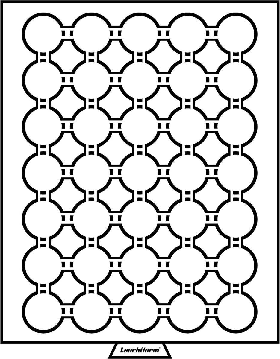 Muntdoos met 35 Vakjes voor Muntcapsules (28mm & 27mm) - Rookglas Effect