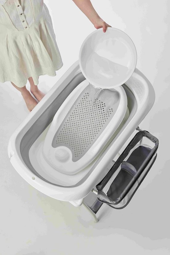 Baby badje met Standaard - Babybad Set Compleet - Voor Jongens en Meisjes - Badroutine van Merkloos — afbeelding 2