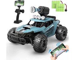 RC Truck - Op afstand bestuurbare auto - Buitenspelen - Met camera - 1:16 schaal - Blauw