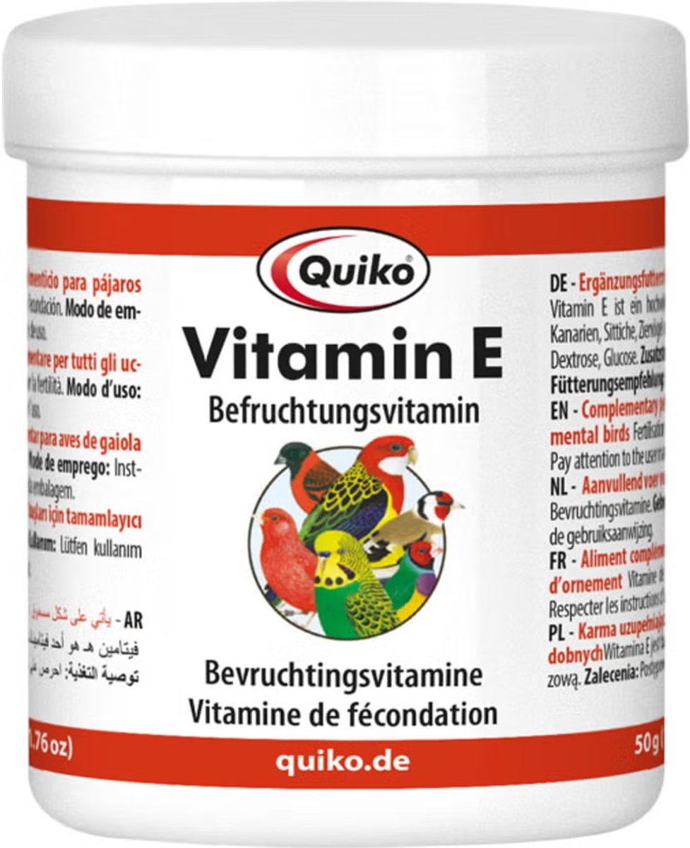 Quiko- Vogelvoer- Vitamine E- Kweekbevordering- 350gram