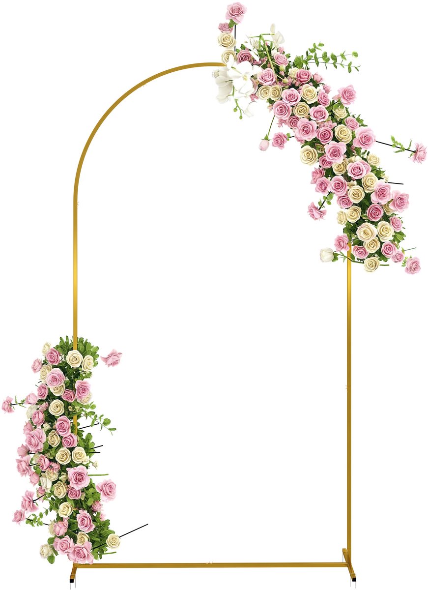 Outsunny tuinboog - Metaal - 120x40x220cm - Goud