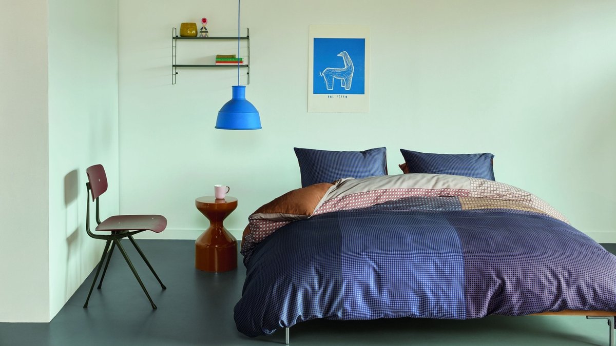 Beddinghouse Dutch Design Oxford Street dekbedovertrek - Lits-Jumeaux XL - 260 x 200/220 cm - Blauw