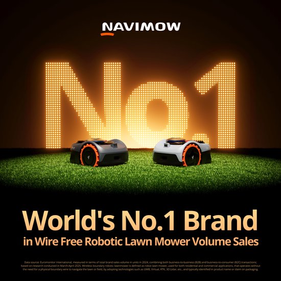 Segway Navimow i206 AWD - Robotmaaier - NRTK + Vision - Zonder Grensdraad & Zonder Antenne - Snelste & eenvoudige Installatie - 600m² - driewielaandrijving - 45% Helling - AI Obstakelvermijding -Super Stil 59dB-3 Jaar Garantie