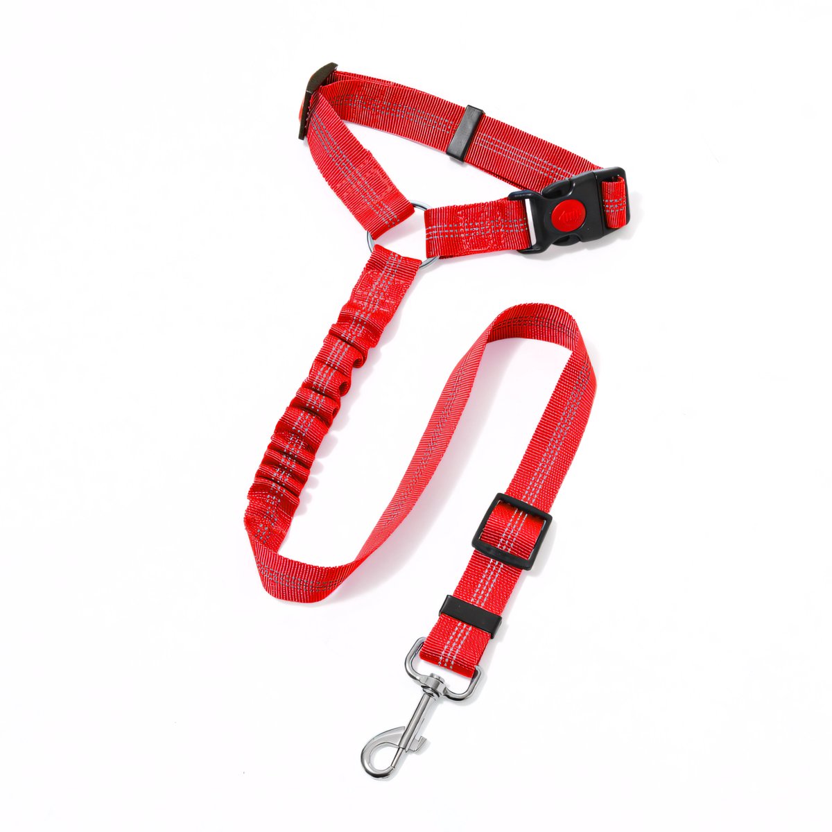 Ohpets® Autogordel Hond - Rood - 3-in-1 - Reflecterend - One Size