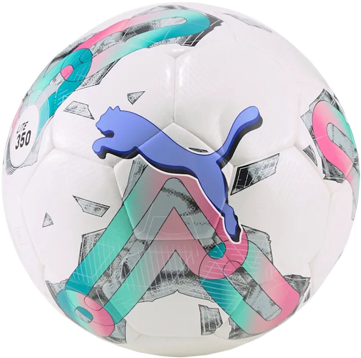 Puma Orbita 5 Hybrid Lite 350 Voetbal wit-groen-roze - Maat 5