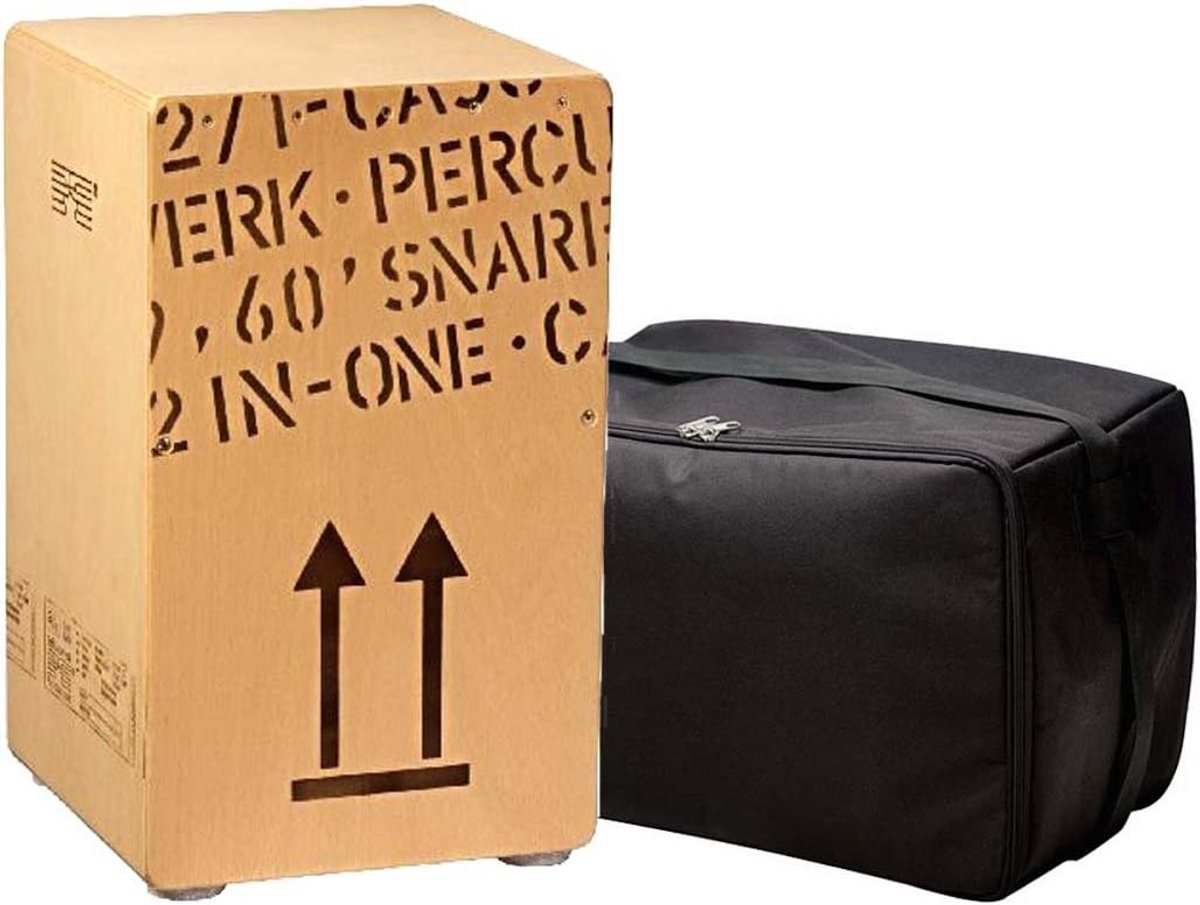 Houten Cajon Trommel - Percussie Instrument - Muziek Maken - Inclusief Draagtas