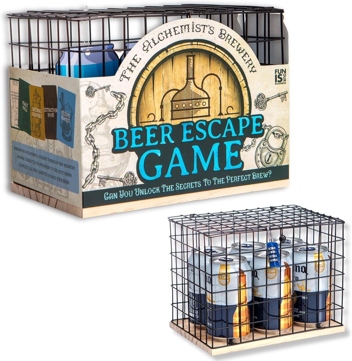 Escape Room Spel - Puzzel Doos - Bier Drinken - Hersenkraker - 22 x 17 cm - Barnsteen