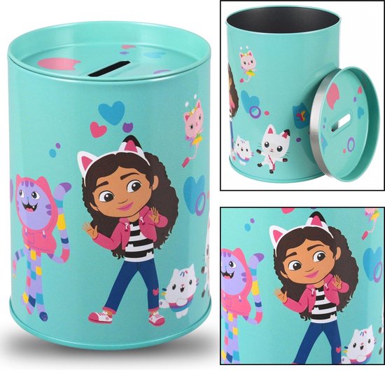 Gabby's Dollhouse spaarpot - roze kinder spaarpot - leuk cadeau voor meisjes - ideaal voor verjaardag - spaarpot kind eenvoudig in gebruik - mooie decoratie kinderkamer - leren sparen op een leuke manier - stevige kwaliteit - betaalbaar en snel