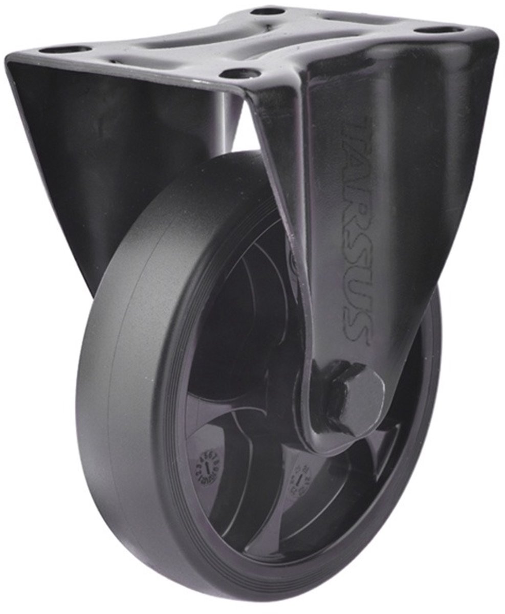 Bokwiel 80 mm 80 kg TPR rubberband zwart - TARSUS