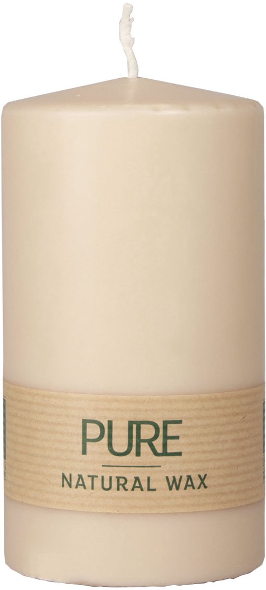 PURE stompkaars Beige Wenzel kaarsen 130/70mm