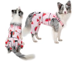 Ademend Herstelpak voor Honden - Onesie voor Wondbescherming na Operatie - Verstelbaar voor Reu en Teef