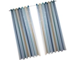 Verduisterende Gordijnen - Sterrenpatroon Raambekleding - Kinderkamer Decoratie - Geleidelijk Sterrenontwerp - 130x100cm - Blauw