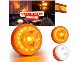 V16 Noodlamp spanje – zwaailamp voor op auto met magneet– usb c oplaadbaar zwaailicht oranje - Alarmlicht V16 spaanse wetgeving
