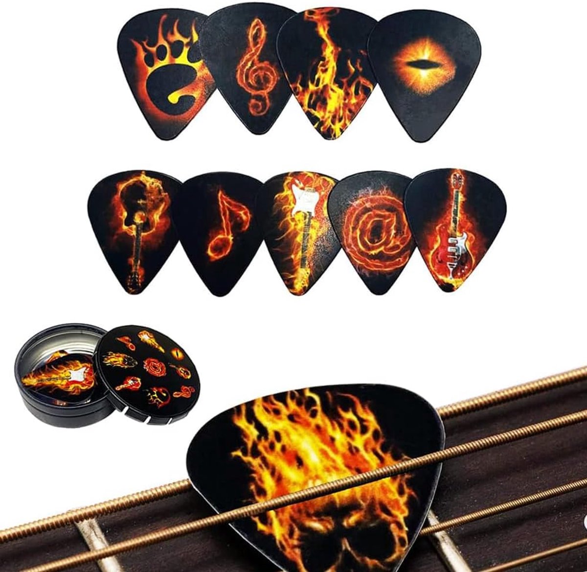 Gitaar Plectrums - Picks Picks - Muziek Maken - Set van 12 Stuks - Verschillende Diktes