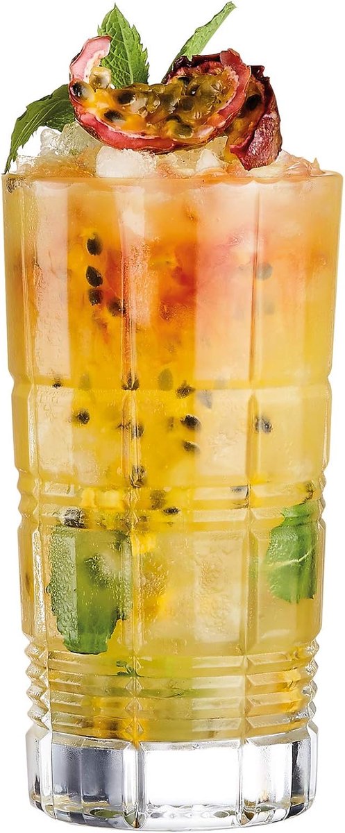 Set van 6 Longdrinkglazen 450ml - Sterk Glaswerk voor Hoge Dranken en Water