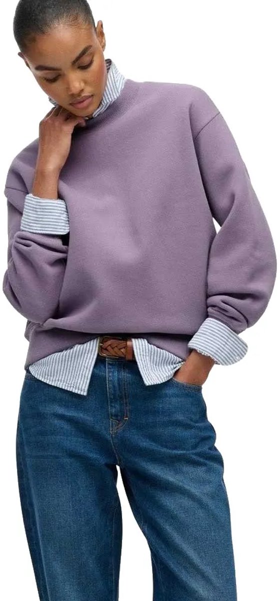 Superdry Essential Logo Sweatshirt XL Vrouw Brassica Lilac